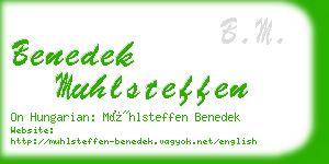 benedek muhlsteffen business card